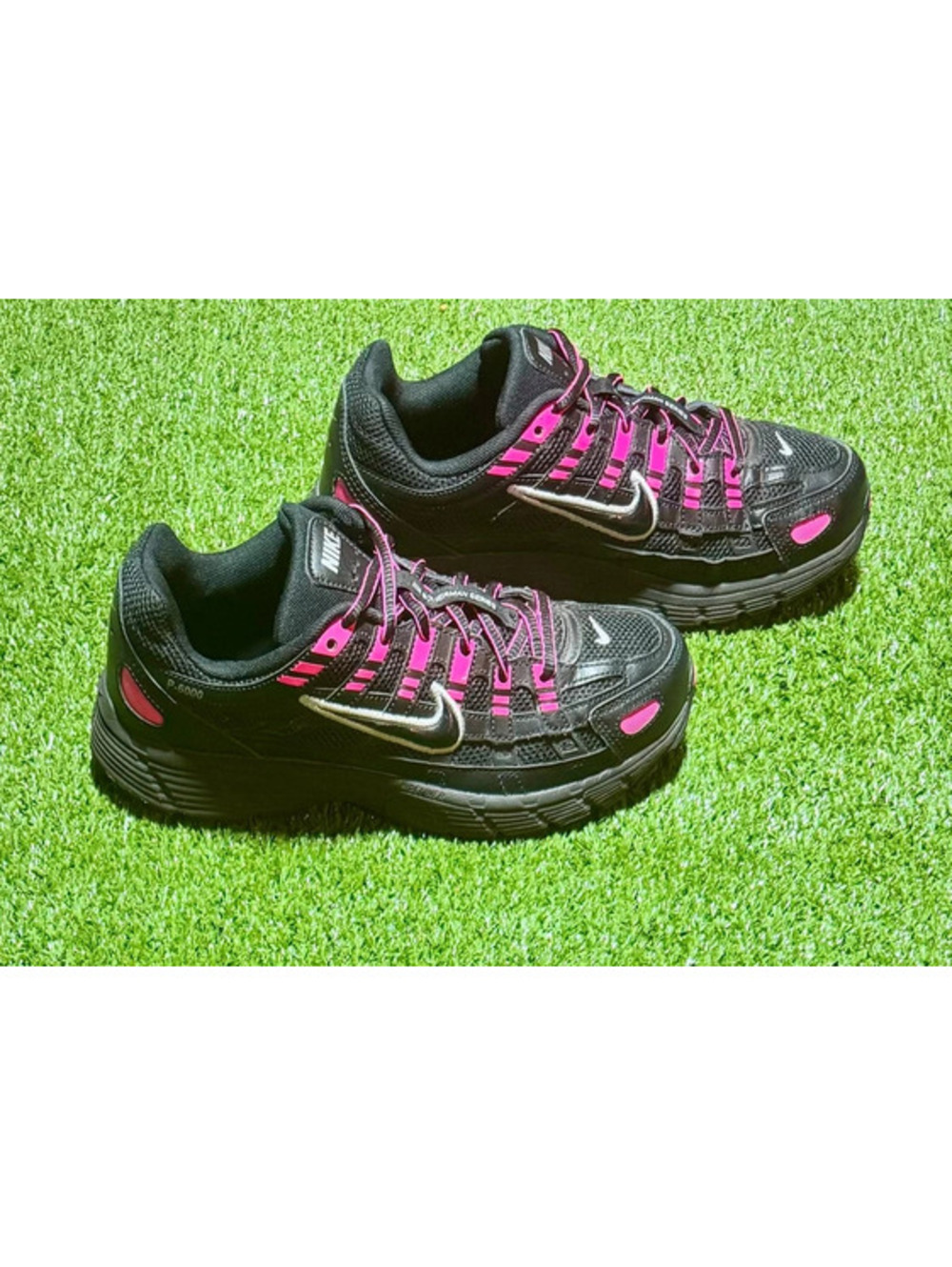 Nike P-6000 Black & Pink Sneakers – Size 6Y